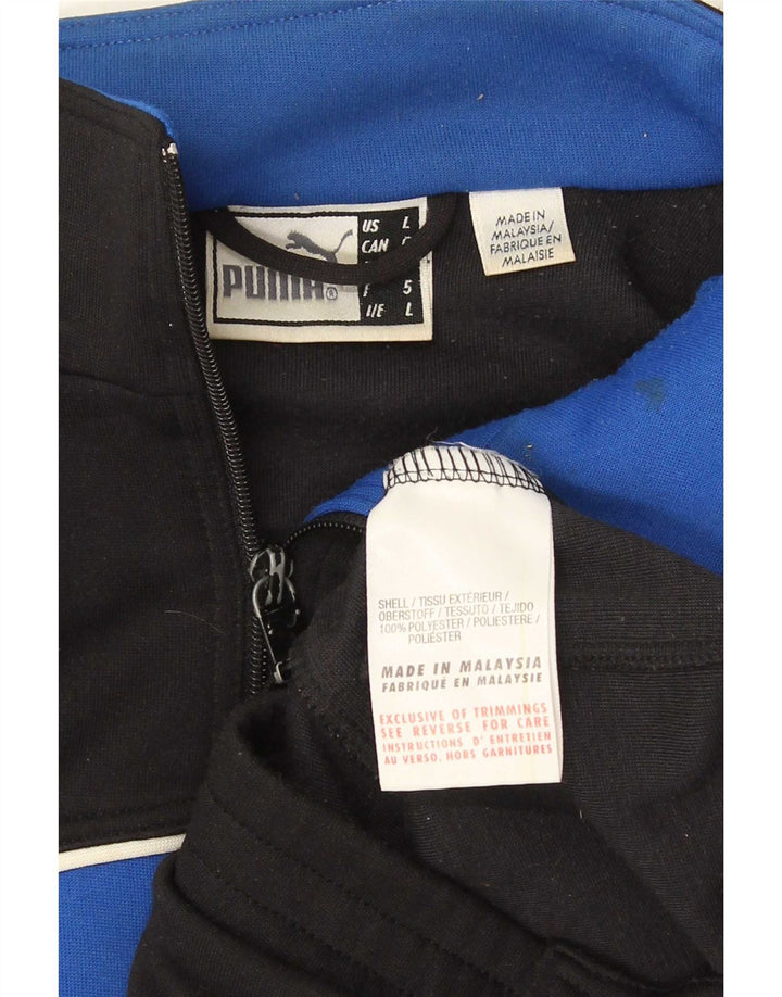 Puma Herren-Trainingsanzug-Top-Jacke, groß, Schwarz, Farbblock, Polyester, Sport
