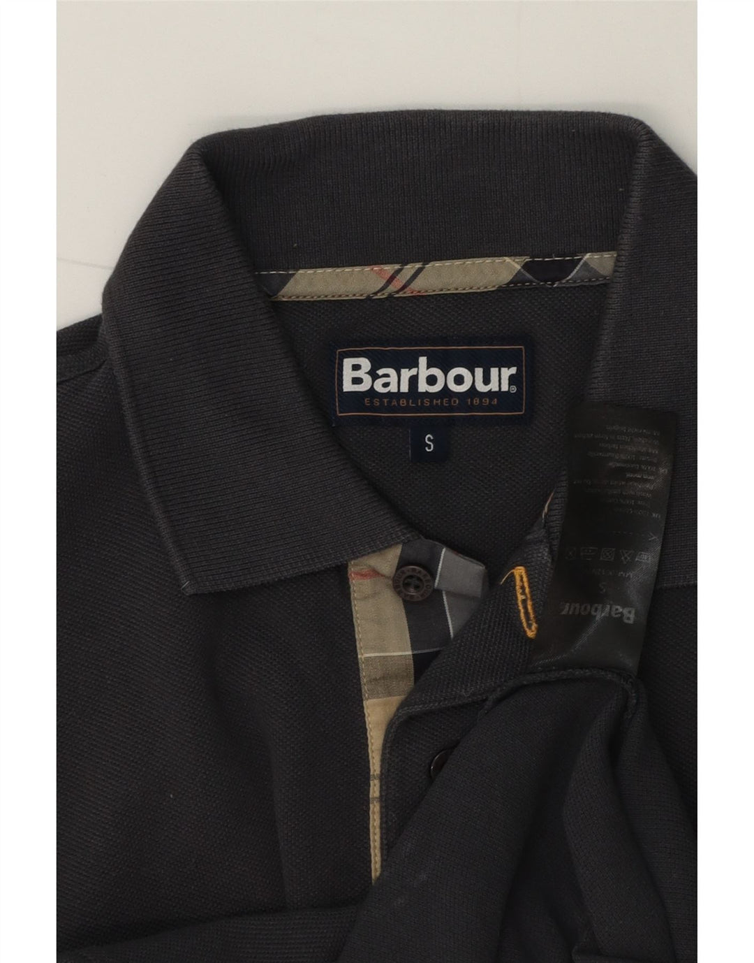 Barbour Herren-Poloshirt, kleine graue Baumwolle