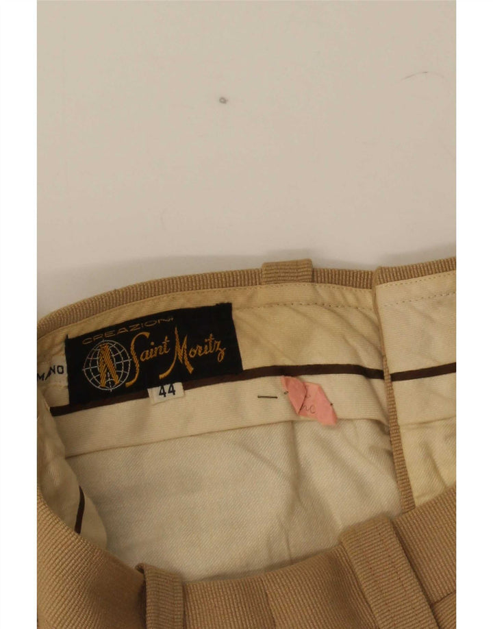 Vintage Damen Bootcut-Anzughose IT 44 Medium W27 L27 Beige