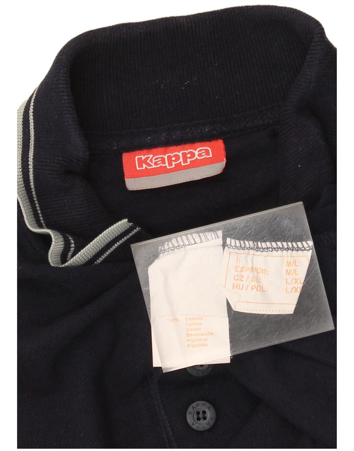 Kappa Herren-Poloshirt, mittelmarineblaue Baumwolle