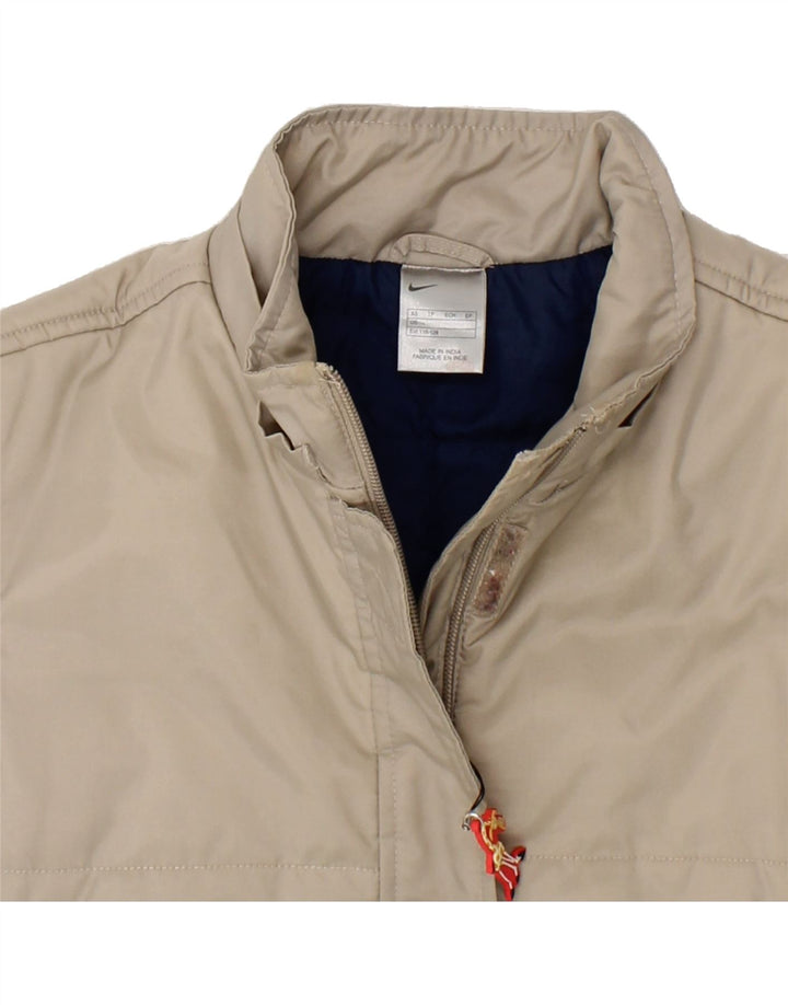 NIKE Boys Padded Jacket 6-7 Years XS Beige Nylon Vintage Nike and Second-Hand Nike from Messina Hembry 
