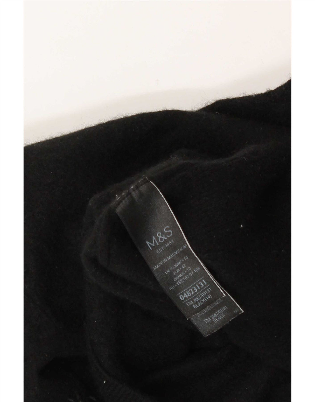 Marks & Spencer Damen-Pullover mit Rollkragen, Größe 44, Schwarz, Kaschmir