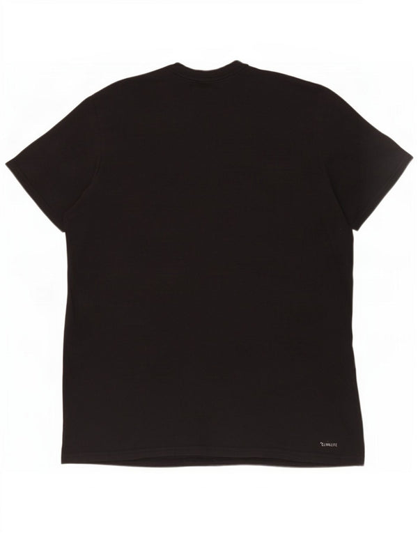 Adidas Herren Climalite Graphic T-Shirt Top XL Schwarz Polyester