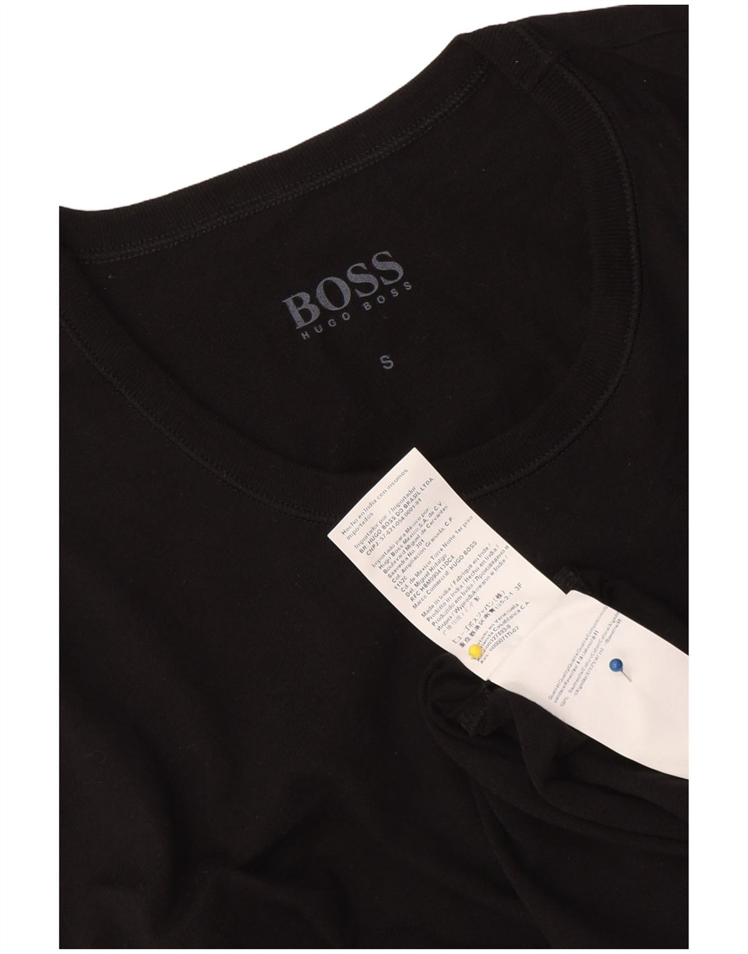 Hugo Boss Herren T-Shirt Top Small Schwarz Baumwolle