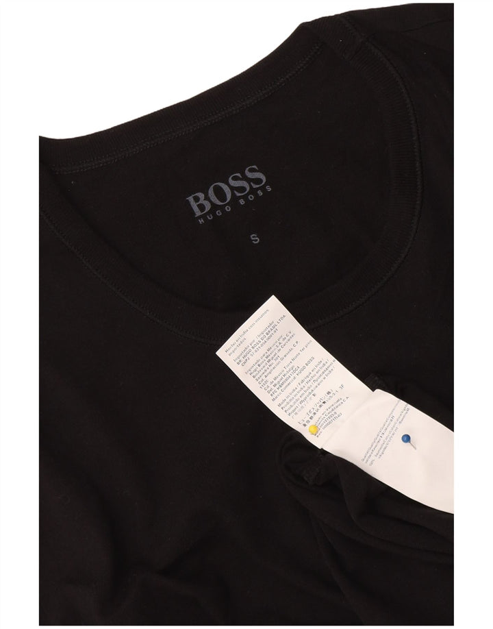 Hugo Boss Herren T-Shirt Top Small Schwarz Baumwolle