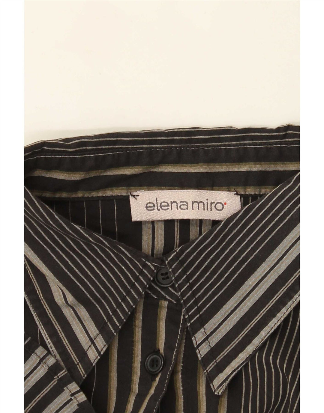 ELENA MIRO Damen Übergroßes Hemd UK 18 XL Schwarz gestreift