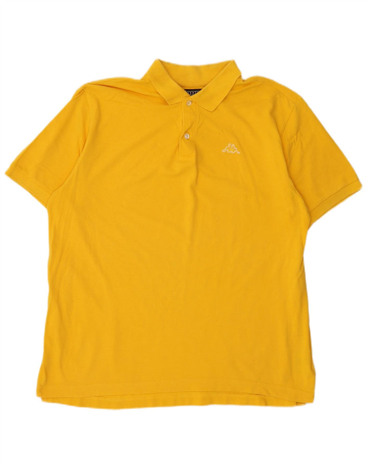 Kappa Herren Poloshirt XL Gelb Baumwolle