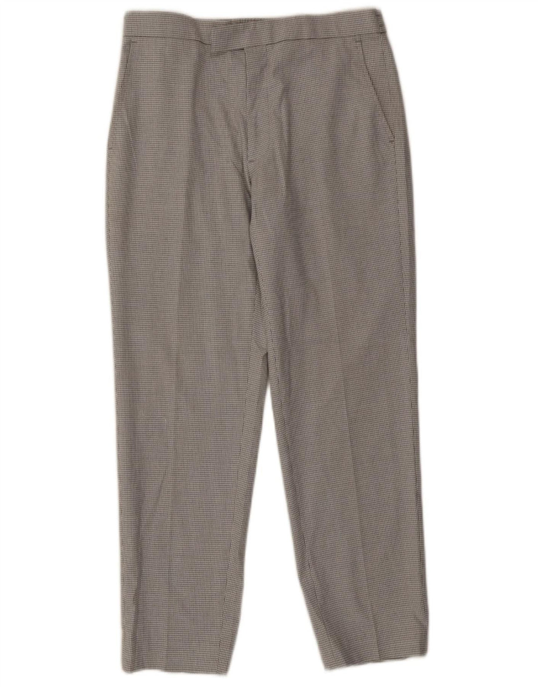 Gerade Herren-Anzughose von Marks & Spencer, W32, L27, Grau mit Hahnentrittmuster