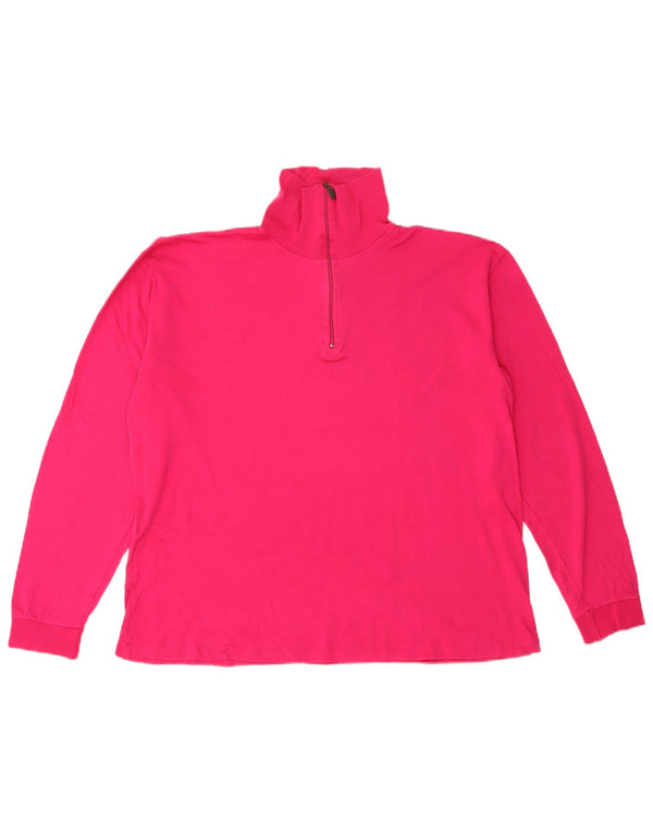 Conte of Florence Damen-Top mit Reißverschluss, langärmlig, IT 54 3XL, Rosa
