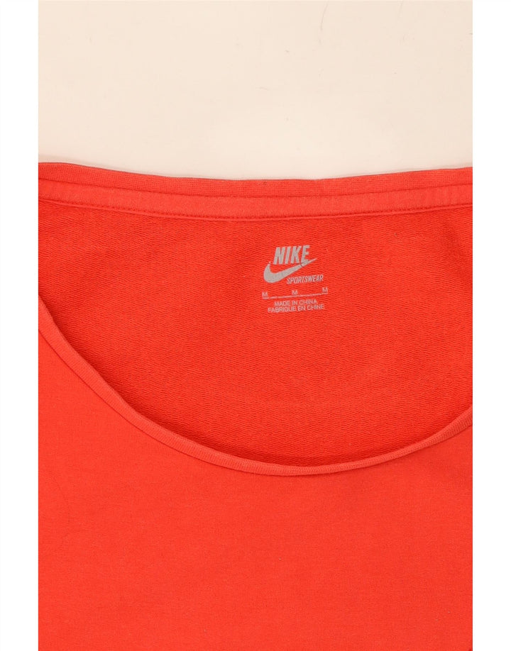NIKE Womens T-Shirt Top UK 12 Medium Red Rayon Vintage Nike and Second-Hand Nike from Messina Hembry 