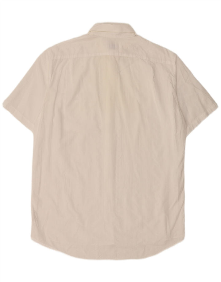 Lacoste Herren-Kurzarmhemd, Größe 41, große weiße Baumwolle