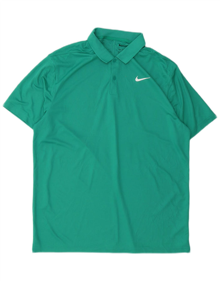 NIKE Herren Dri Fit Poloshirt, groß, grün, Polyester