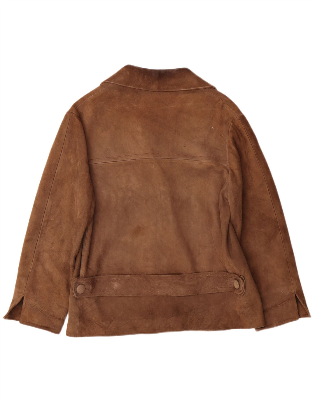 Vintage Damen Wildlederjacke UK 12 Mittelbraun