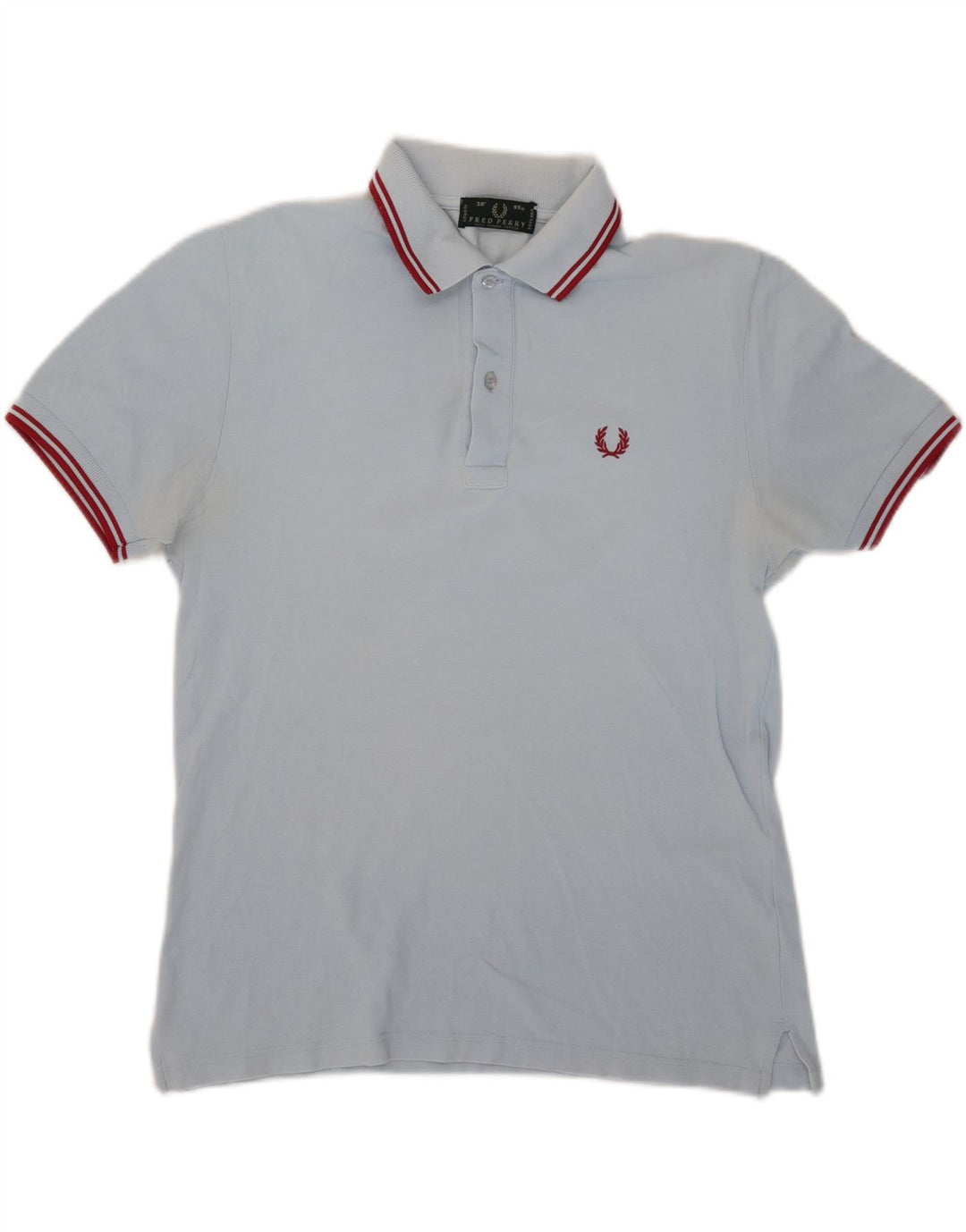 FRED PERRY Herren-Poloshirt, kleine blaue Baumwolle