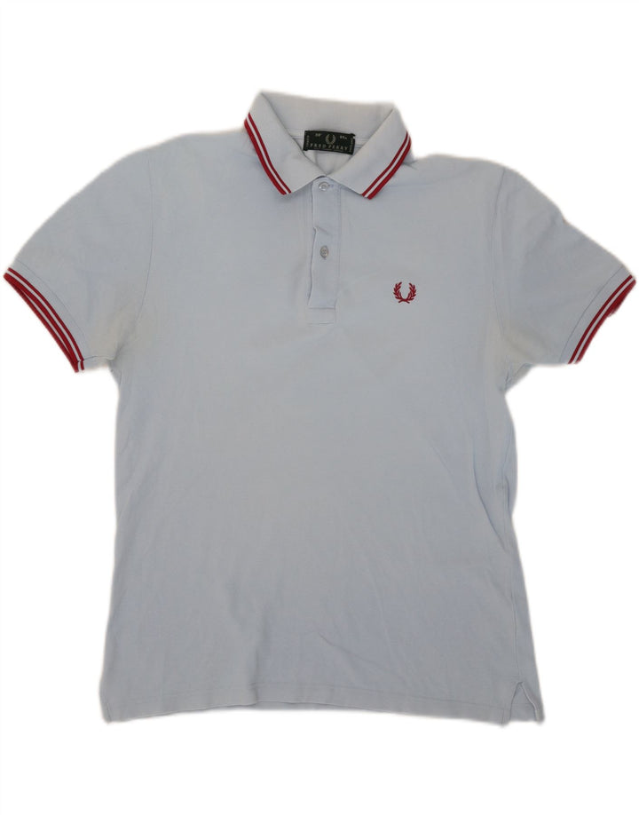FRED PERRY Herren-Poloshirt, kleine blaue Baumwolle