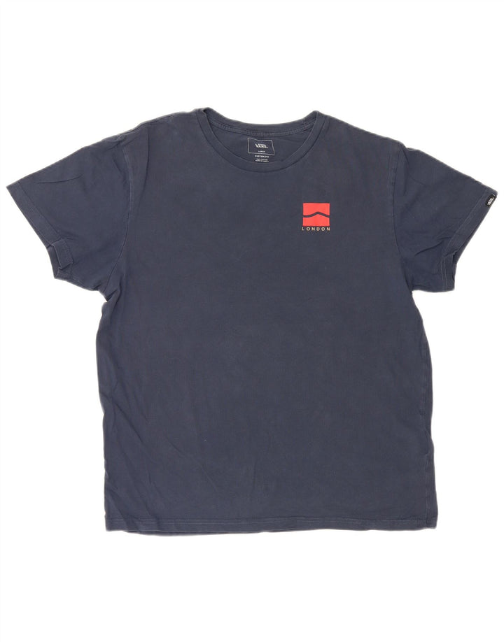 Vans Custom Fit Grafik-T-Shirt für Herren, groß, marineblau, Baumwolle