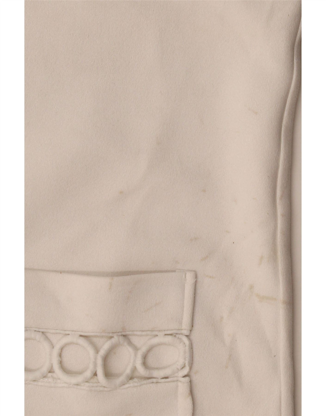 Geometrisches T-Shirt-Kleid für Damen von Zara, UK 12, Mittelweiß, Polyester