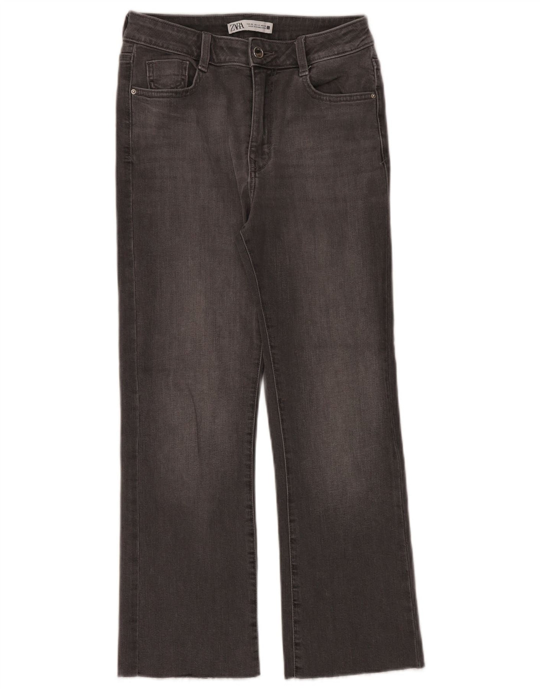 Zara Damen Bootcut Jeans EU 36 XS W26 L26 Grau