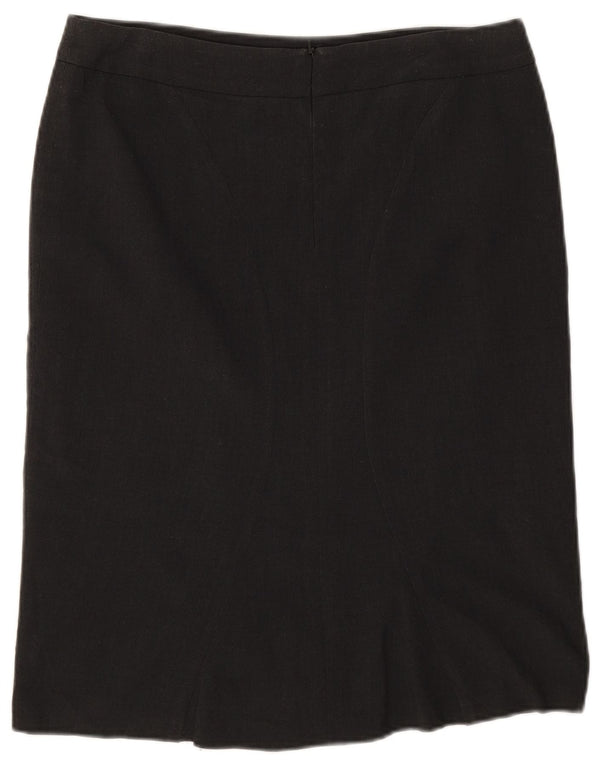 Gerader Damenrock von Marks & Spencer UK 12 Medium W32 Grau Polyester