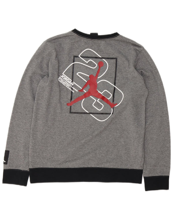 Jordan Jungen-Sweatshirt mit Grafik, 13–14 Jahre, XL, Grau, Farbblock