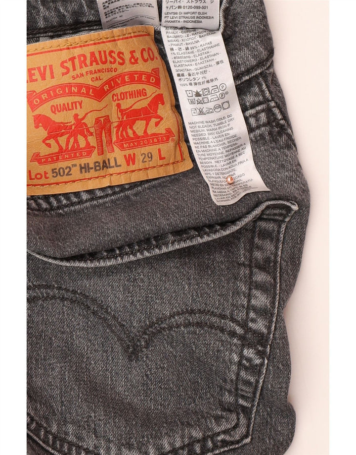 LEVI'S Herren 502 Hi-Ball Tapered Jeans W29 L30 Graue Baumwolle