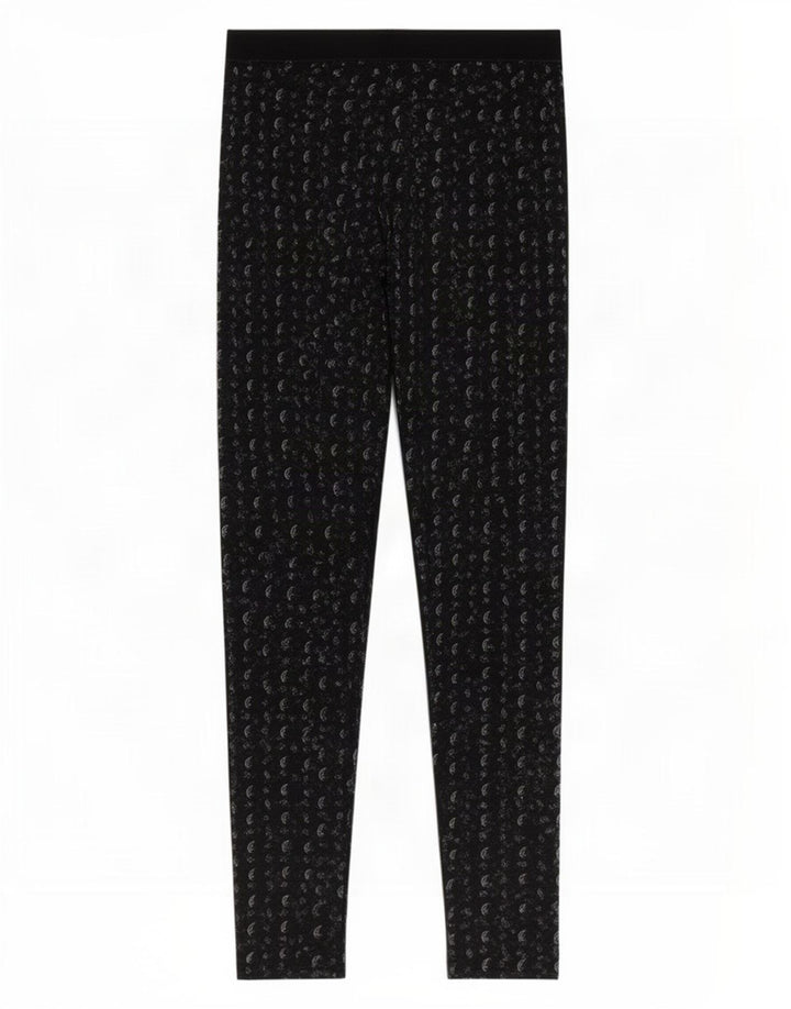 Jack Wills Damen-Leggings mit abstraktem Muster, Größe S, Schwarz