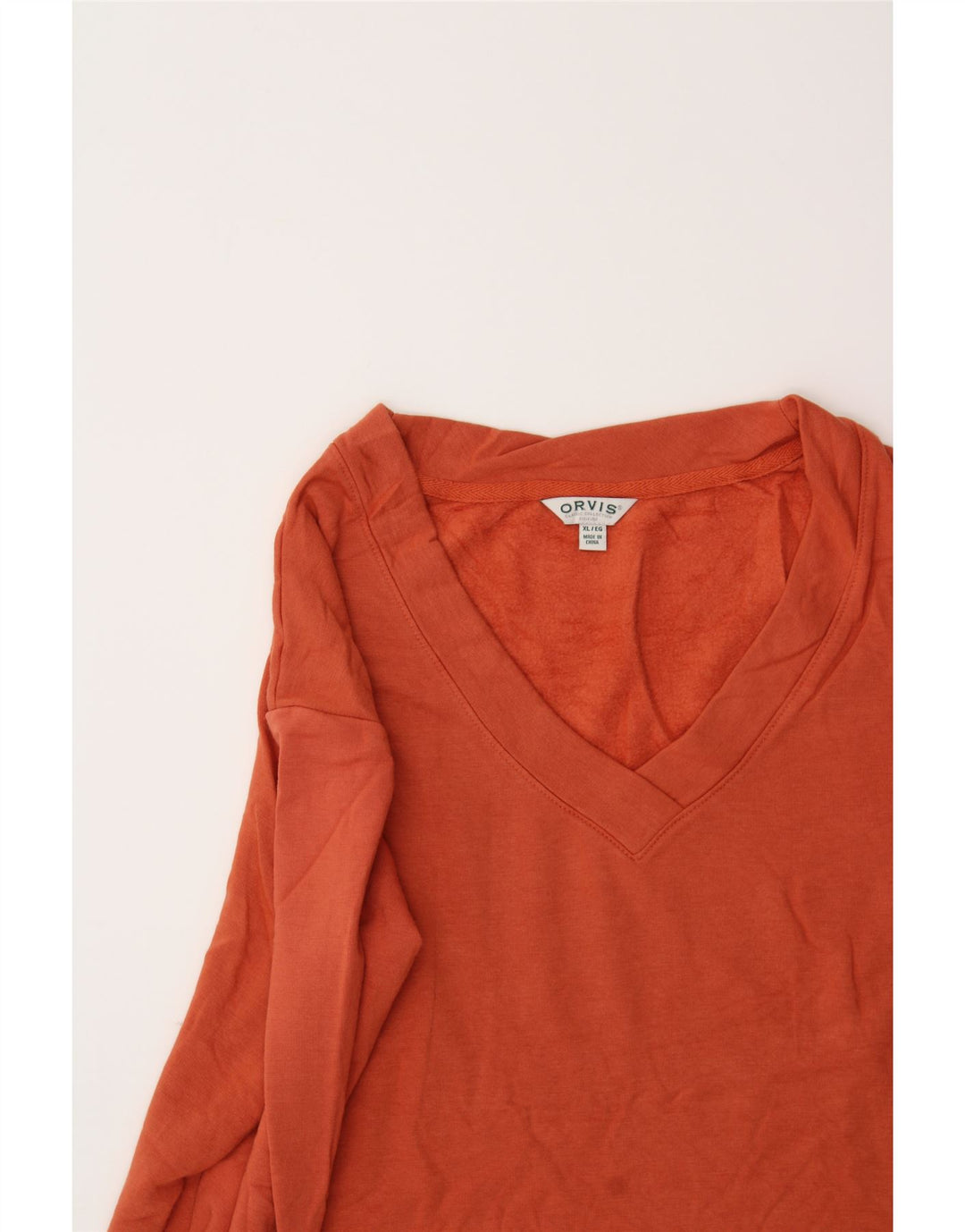 ORVIS Womens Sweatshirt Jumper UK 18 XL Orange Modal Vintage Orvis and Second-Hand Orvis from Messina Hembry 