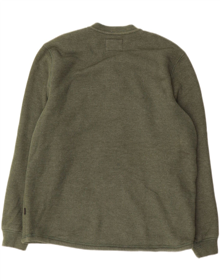 Lee Herren-Sweatshirt mit normaler Passform, groß, grüne Baumwolle