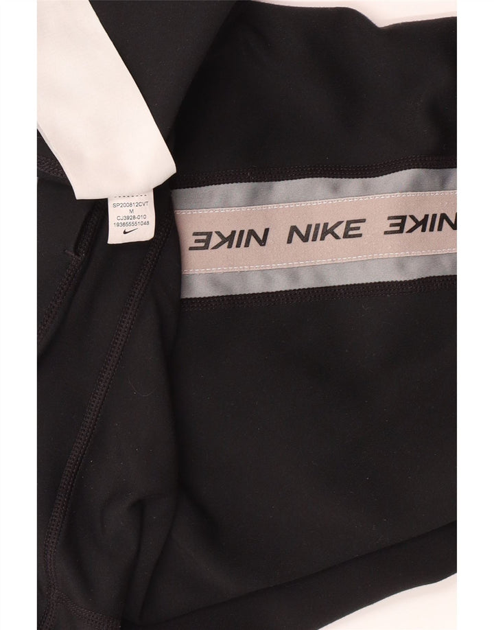 NIKE Womens Crop Graphic Leggings UK 12 Medium  Black Polyester Vintage Nike and Second-Hand Nike from Messina Hembry 