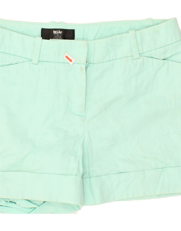 MOSSIMO Womens Stretch Chino Shorts US 2 XS W28 Turquoise Cotton Vintage Mossimo and Second-Hand Mossimo from Messina Hembry 