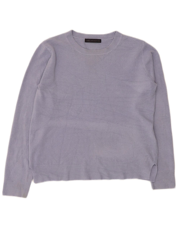 Marks & Spencer Damen-Pullover mit U-Boot-Ausschnitt, UK 12, Mittelblau, Acryl
