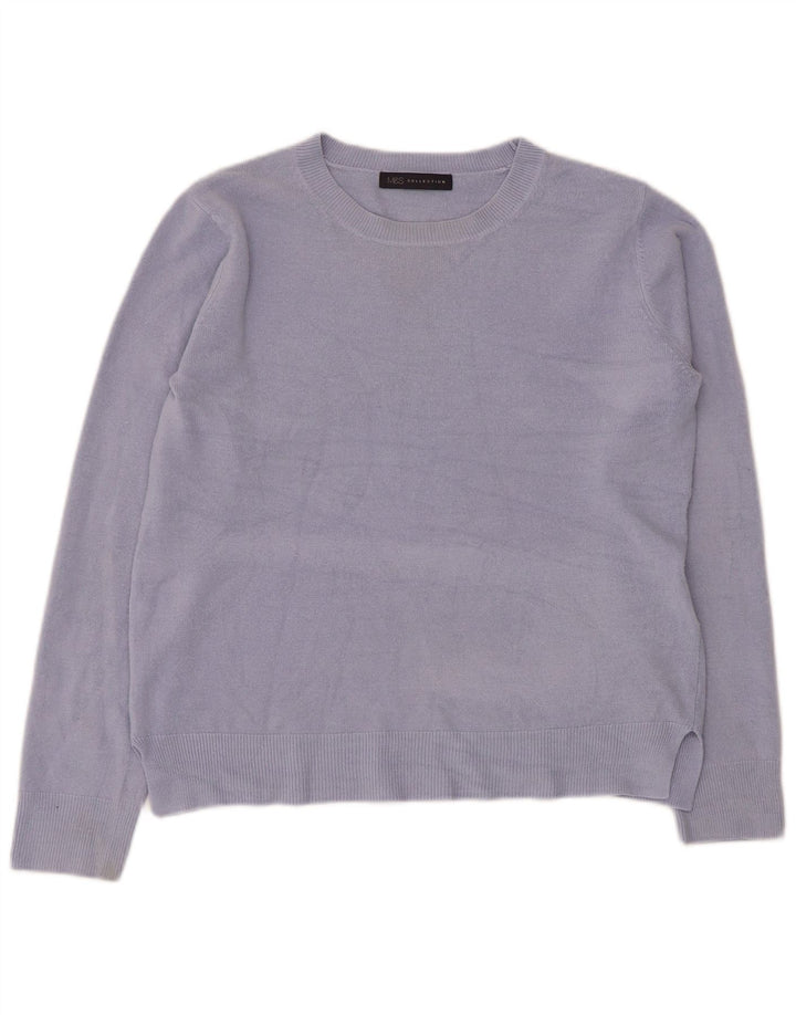 Marks & Spencer Damen-Pullover mit U-Boot-Ausschnitt, UK 12, Mittelblau, Acryl