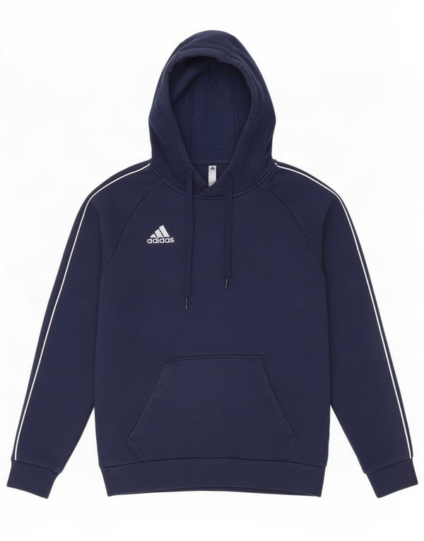 Adidas Mens Hoodie Jumper Small Navy Blue Cotton