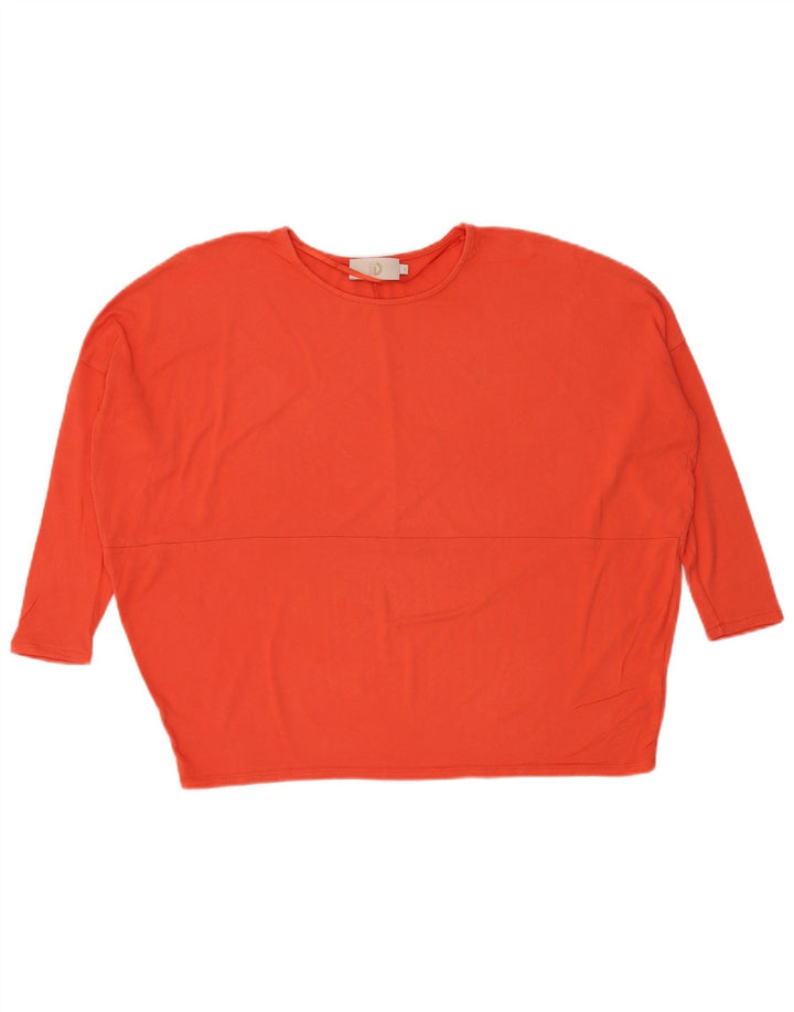 Dack's Damen-Oberteil mit 3/4-Ärmeln, Größe S, Orange, Viskose
