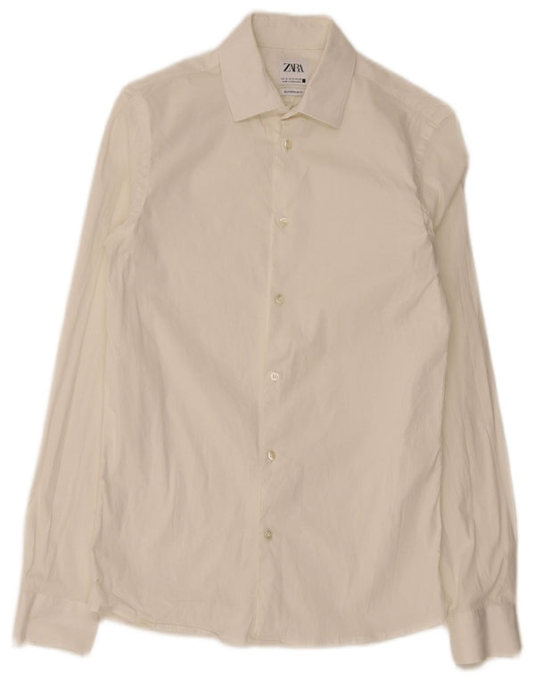 Zara Herren Super Slim Fit Hemd Small Weiß