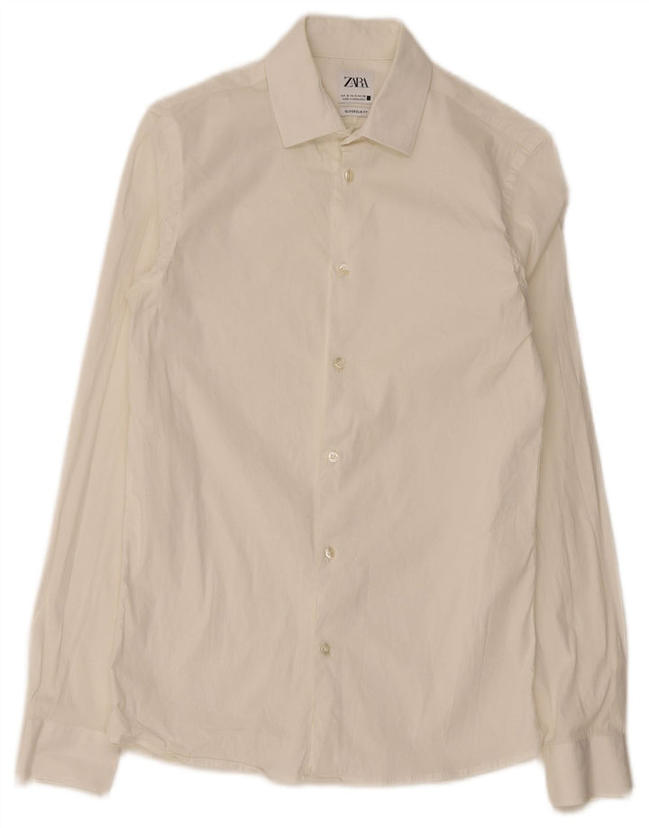 Zara Herren Super Slim Fit Hemd Small Weiß