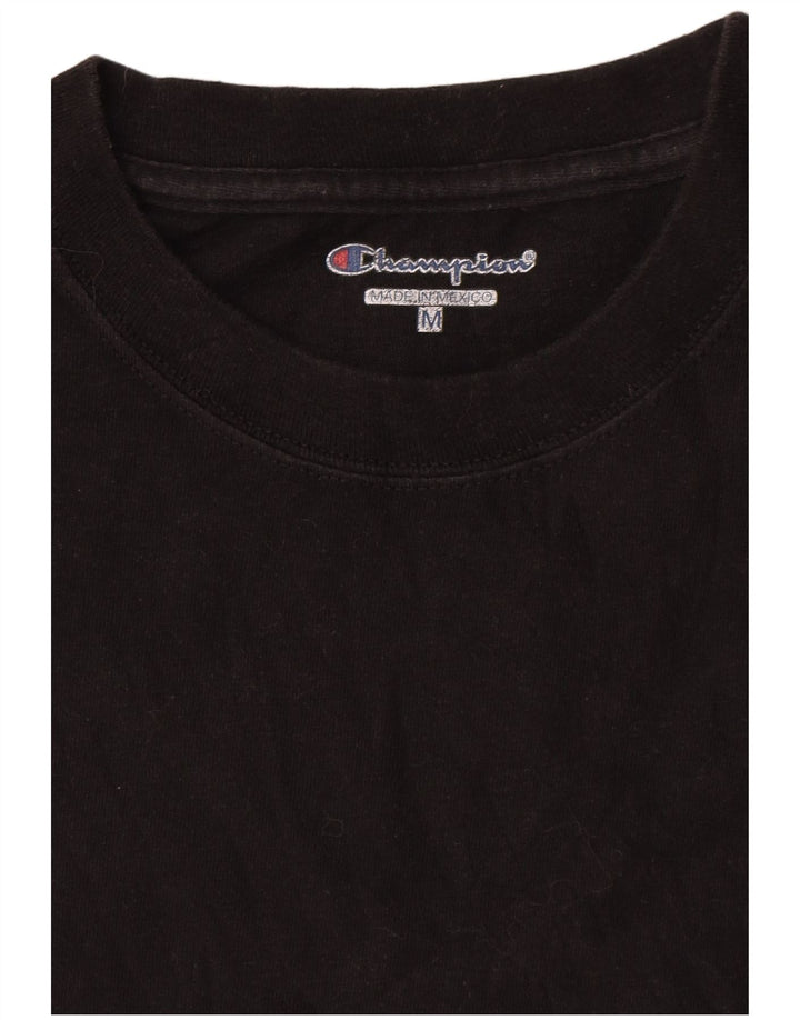 Champion Herren T-Shirt Top Medium Schwarz Baumwolle