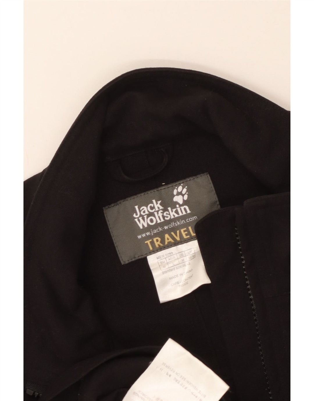 JACK WOLFSKIN Herren Regenjacke UK 36/38 Medium Schwarz Polyamid