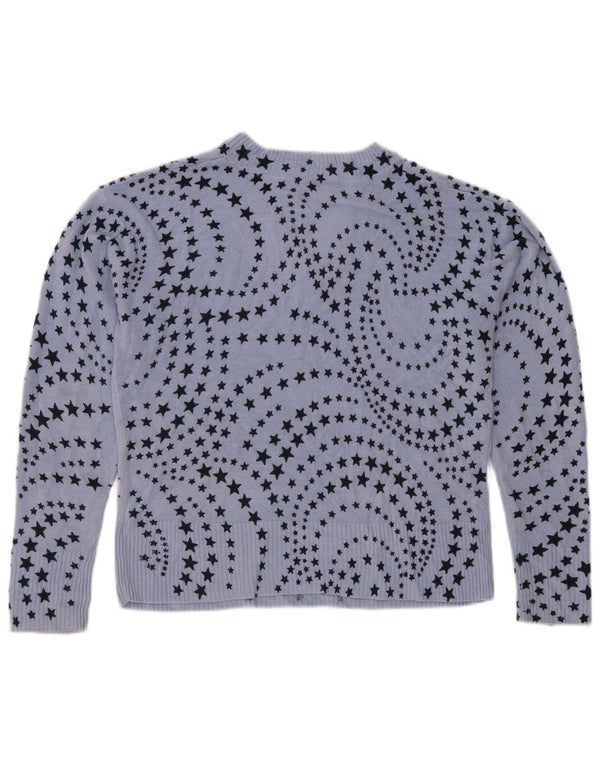 Marks & Spencer Damen-Pullover mit abstraktem Muster und V-Ausschnitt, Gr. 12, Größe M