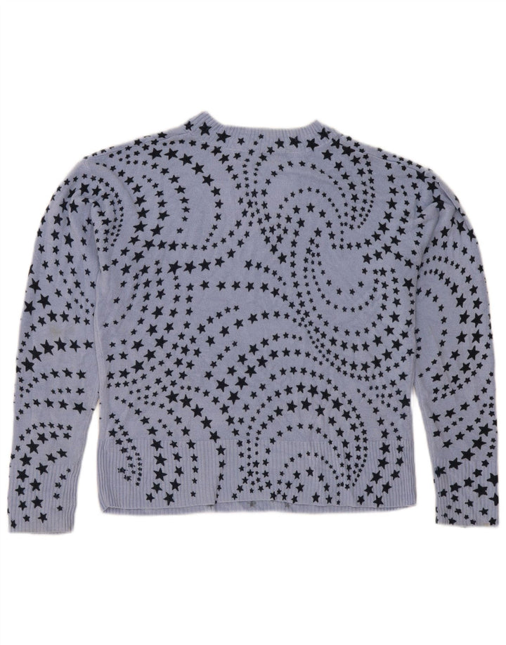 Marks & Spencer Damen-Pullover mit abstraktem Muster und V-Ausschnitt, Gr. 12, Größe M