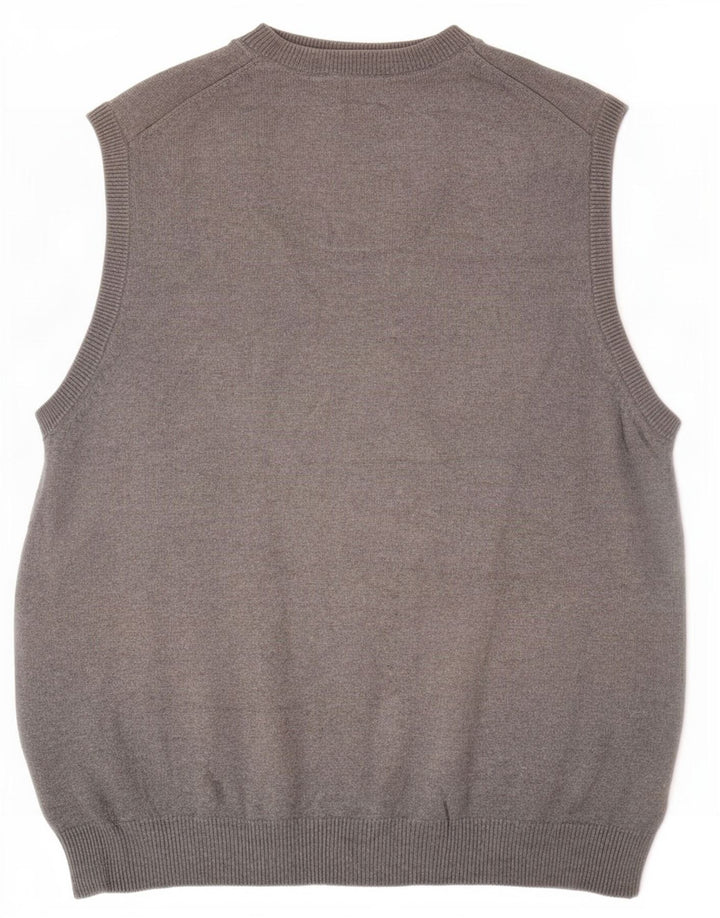 Marks & Spencer Herren-Tanktop in normaler Passform aus grauer Baumwolle