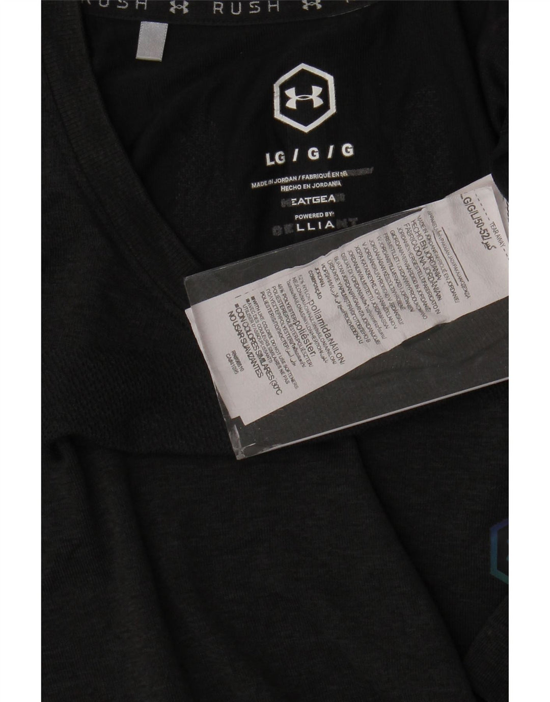 Under Armour Herren T-Shirt Top Large Schwarz Nylon