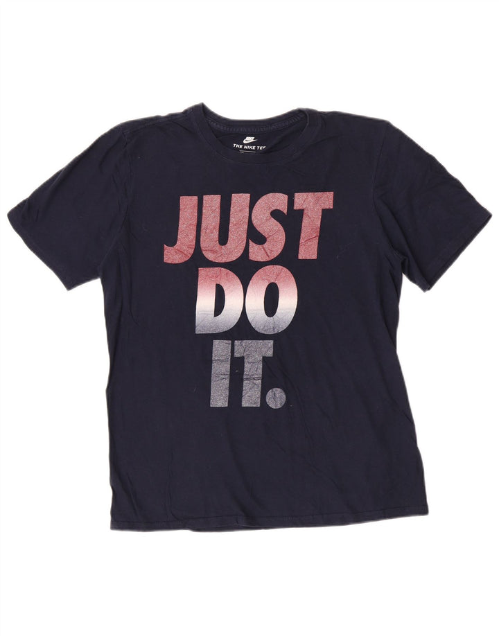 Nike Herren-T-Shirt mit sportlichem Schnitt und Grafik, mittelgroß, Marineblau
