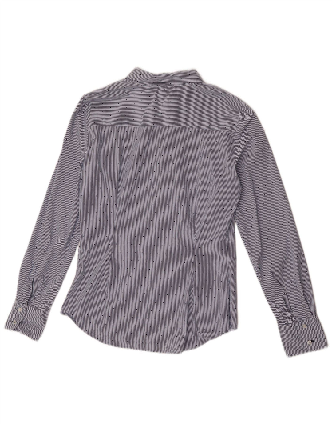 Zara Damen-Hemd UK 12 Mittelblauer Nadelstreifen