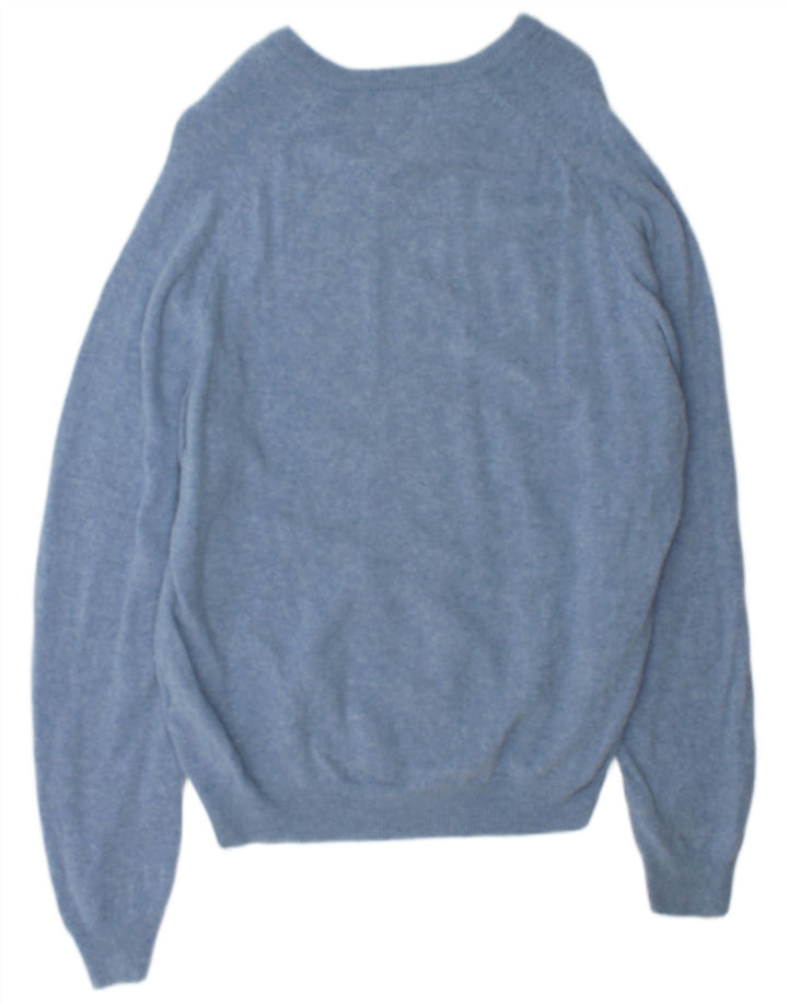 Marks & Spencer Herren Blue Harbour Pullover mit V-Ausschnitt, Größe L, Blau meliert
