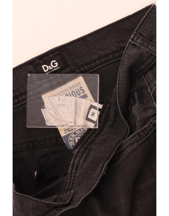 Dolce & Gabbana Damen Slim Jeans W36 L31 Graue Baumwolle