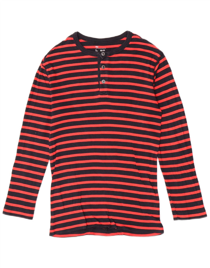 Gap Herren-Top, langärmelig, XS, Marineblau, gestreift, Baumwolle