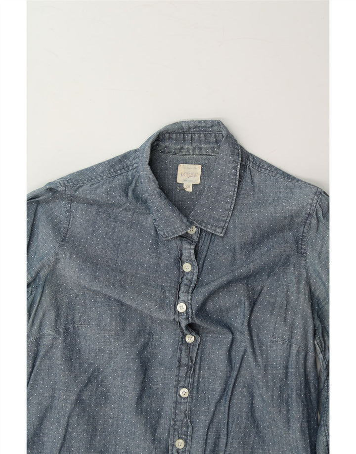 J. CREW Womens Shirt UK 6 XS Blue Spotted Cotton Vintage J. Crew and Second-Hand J. Crew from Messina Hembry 