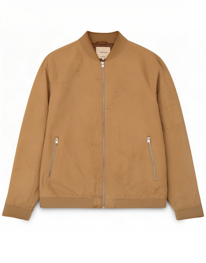Jack & Jones Herren Bomberjacke UK 42 XL Beige Polyester