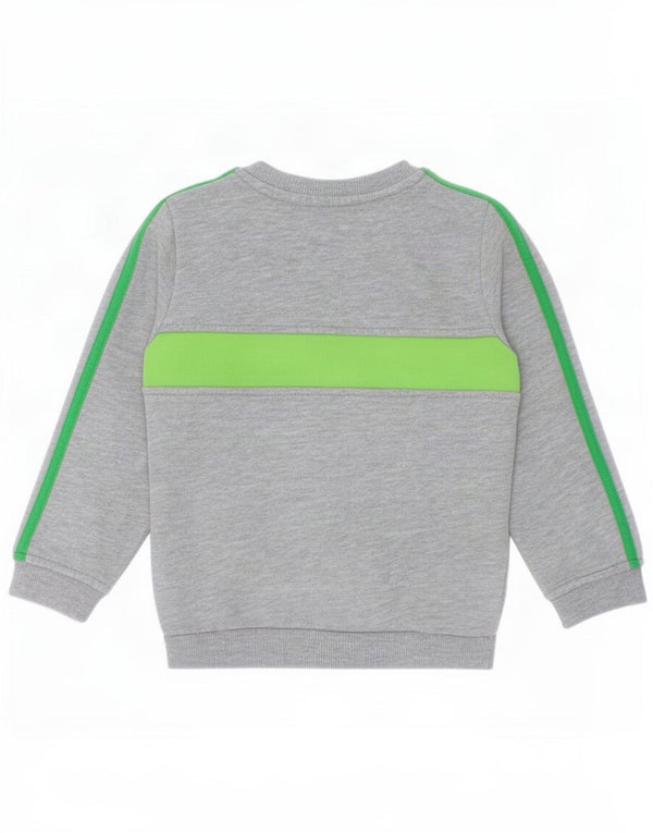 Adidas Baby-Jungen-Sweatshirt-Pullover, 12–18 Monate, graue Colourblock-Baumwolle
